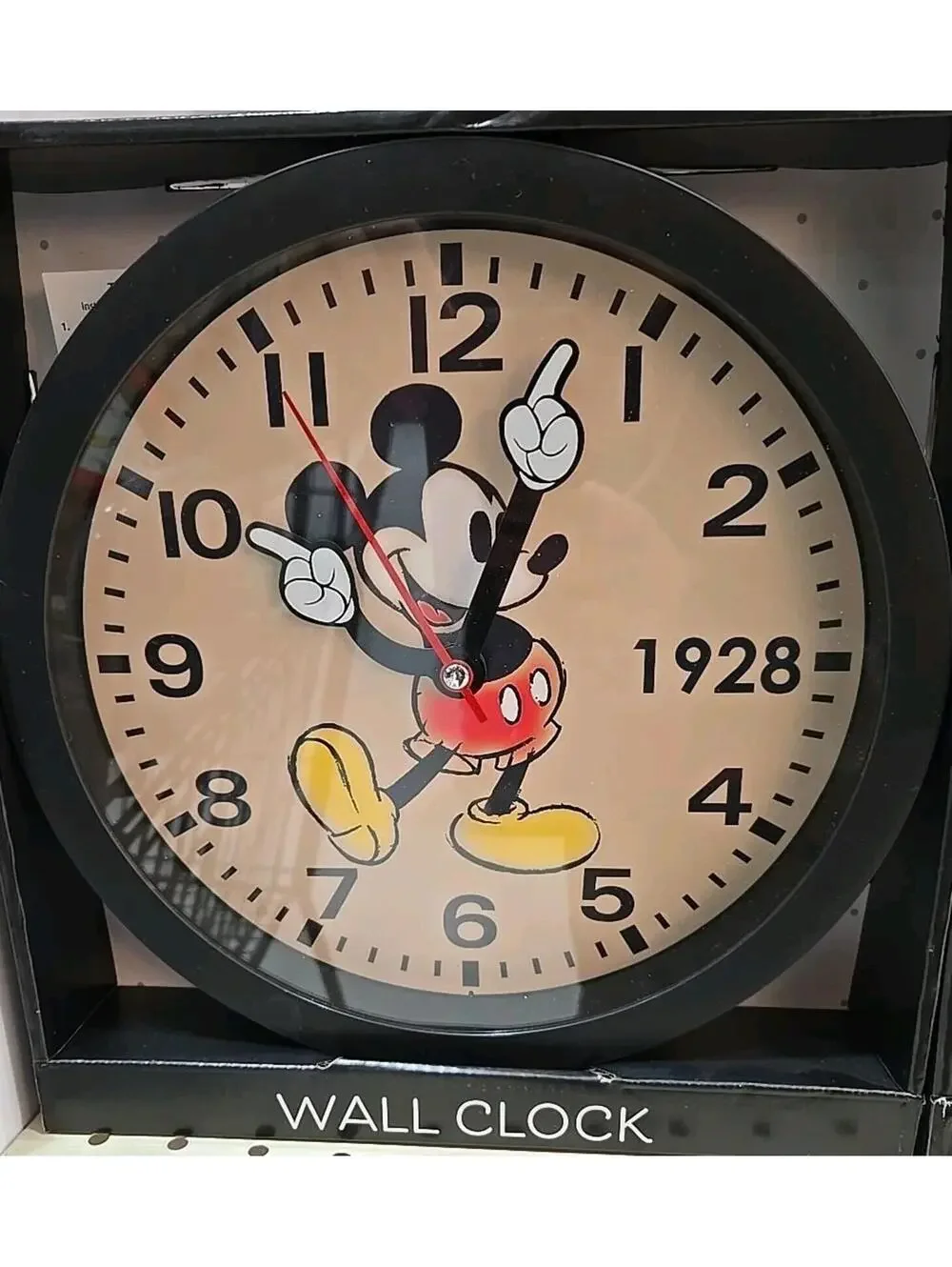 Disney Mickey Mouse & Minnie Mouse  Wall Analog Display 10” Clock Set NIB